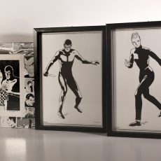 Litografie Diabolik ed Eva Kant di Giorgio Montorio